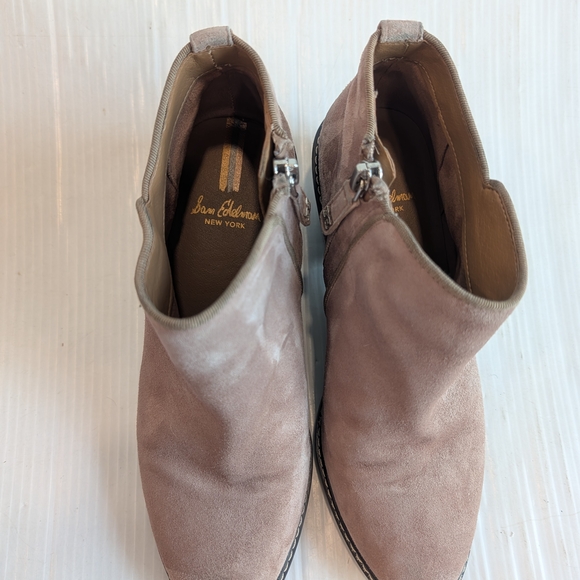 SAM EDELMAN Pryce Women's Tan Suede Leather Ankle Boots Size 7 - Picture 3 of 10